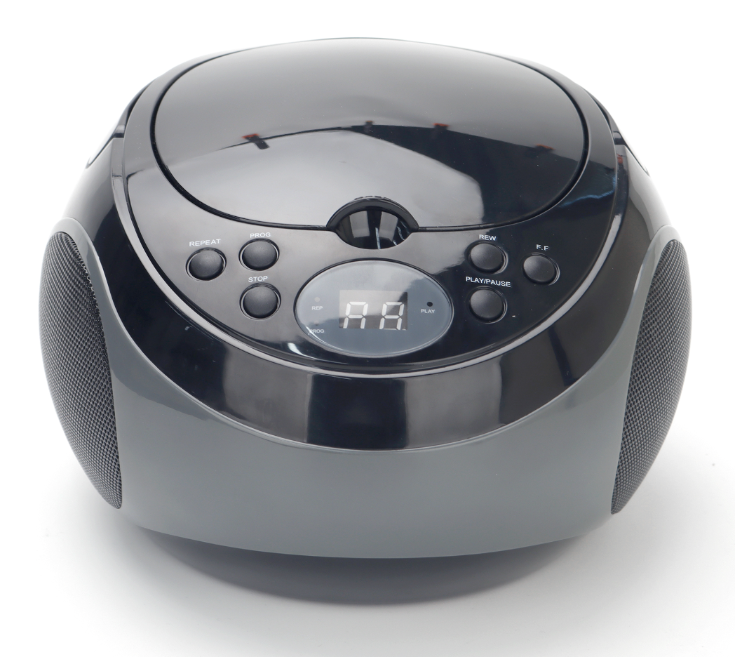 KBB-228 Spherical CD Boombox — front control panel view